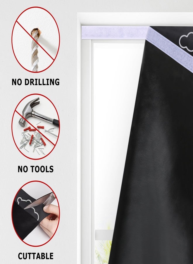 LazBlinds 100% Blackout Roller Shades, No Tools No Drill Cordless Blinds for Windows, Thermal Insulated UV Protection Privacy Window Shades for Bedroom (48''W x 72''H, Stars) - Image 3